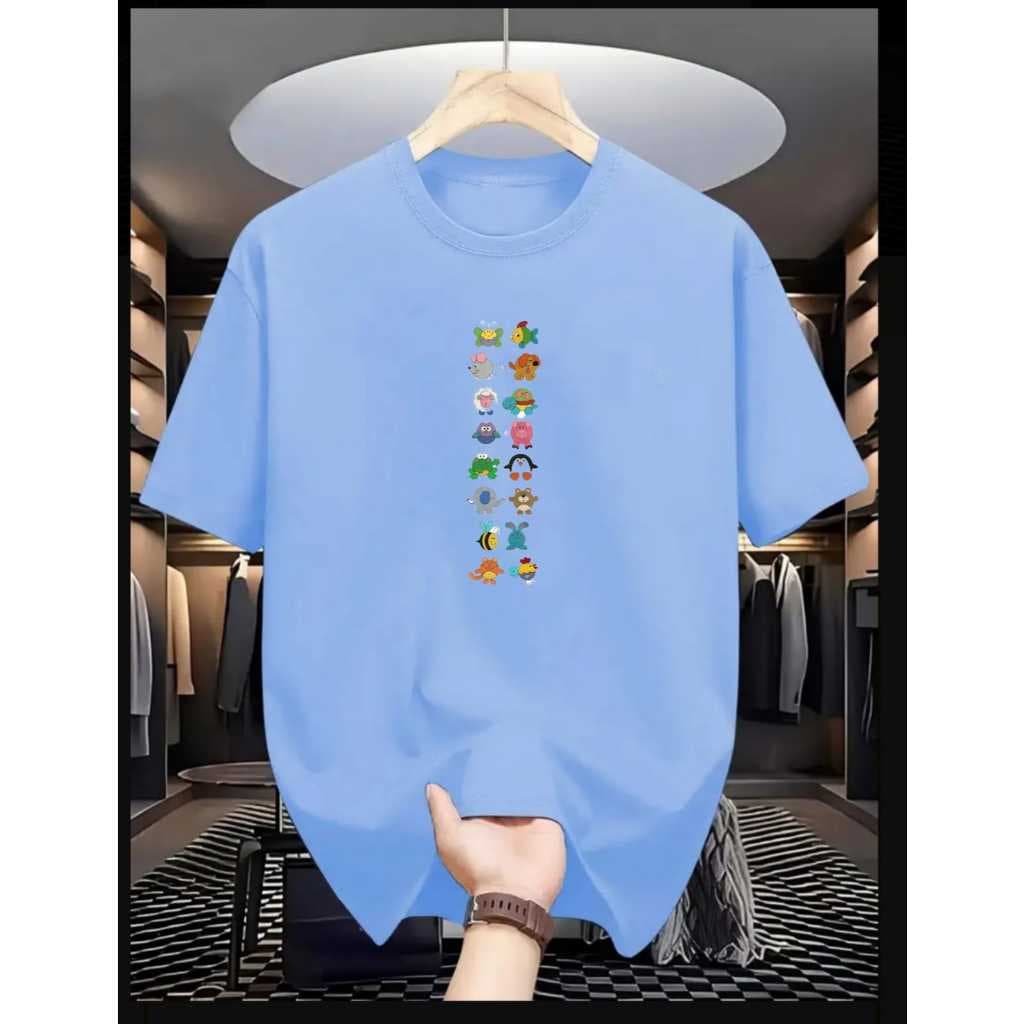 Camiseta confortável com estampa  padrão de moda unissex , adequada para atividades diárias casuais ao ar livre em casa