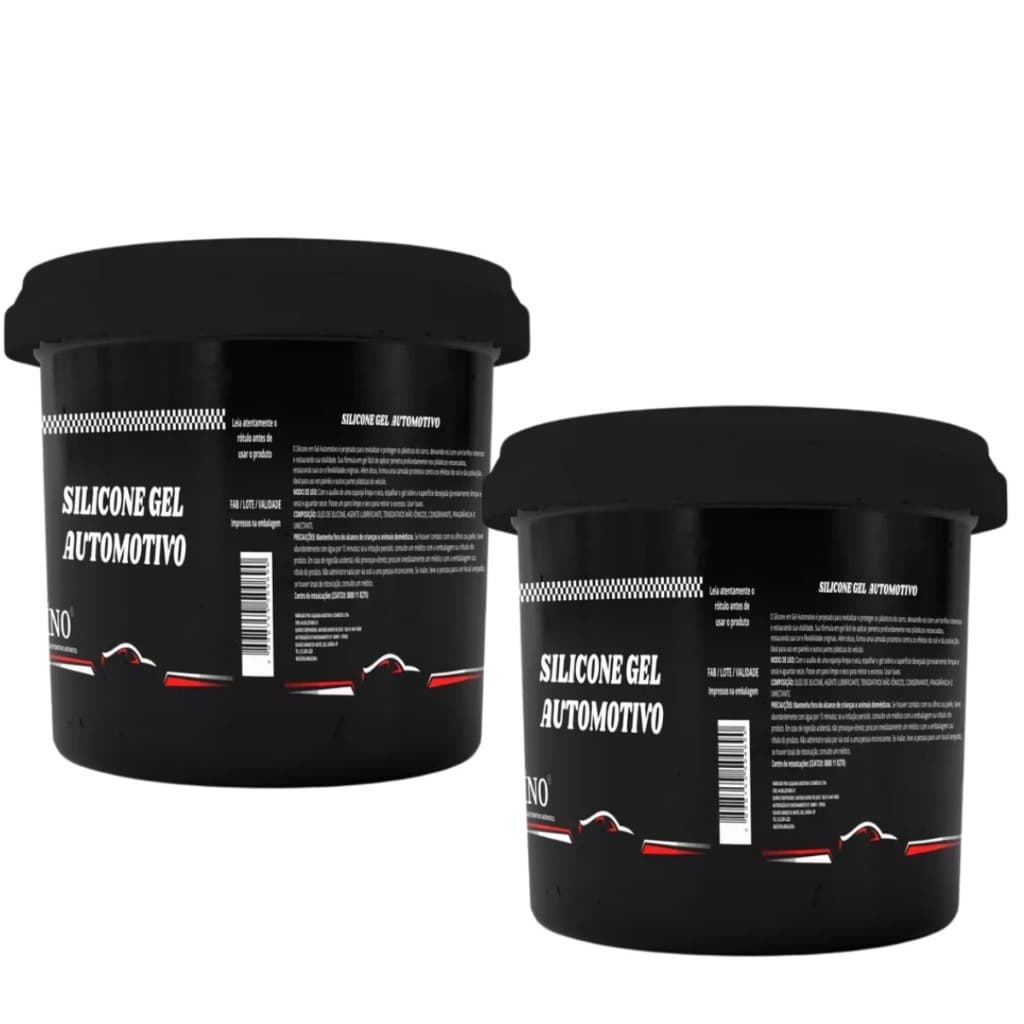 Kit 2x Silicone Gel Automotivo Revitaliza 3,6 Litros Premium