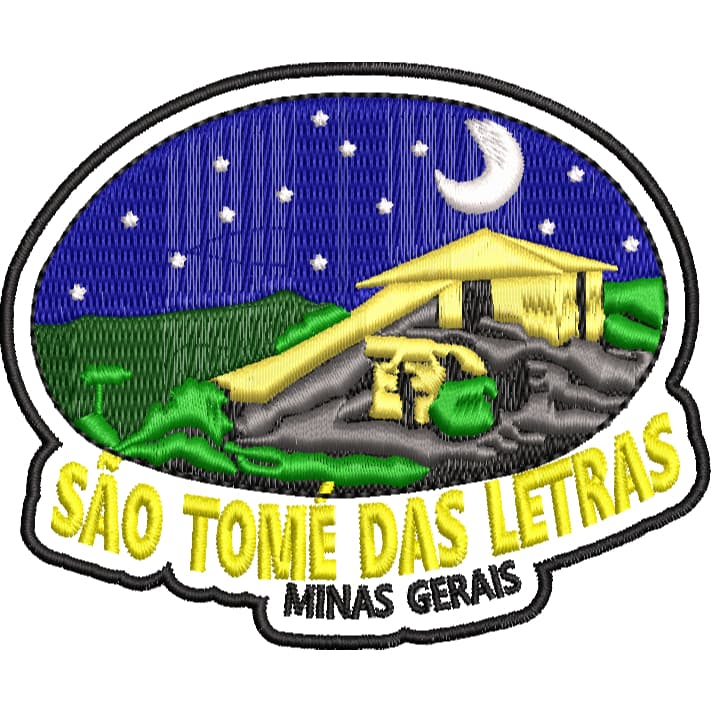 Patch Bordado São Tomé Das Letras Minas Gerais MG Pontos Turisticos Colete Jaqueta Bolsa Mochila Motociclista Motoclube