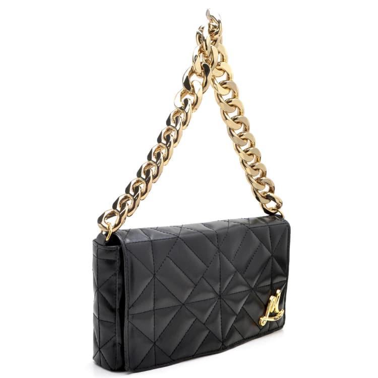 Bolsa feminina Transversais ML corrente Grossa Dourada LANÇAMENTO.