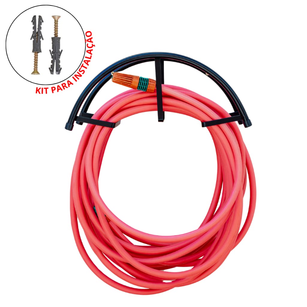 Suporte Enrolador de Mangueira Para Jardim Enrolador de Mangueira de Parede