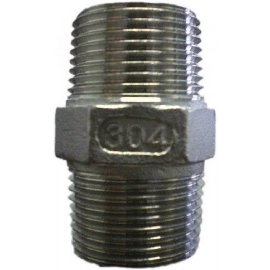 Niple União Sextavado Aço inox 304 1/2 x 1/2