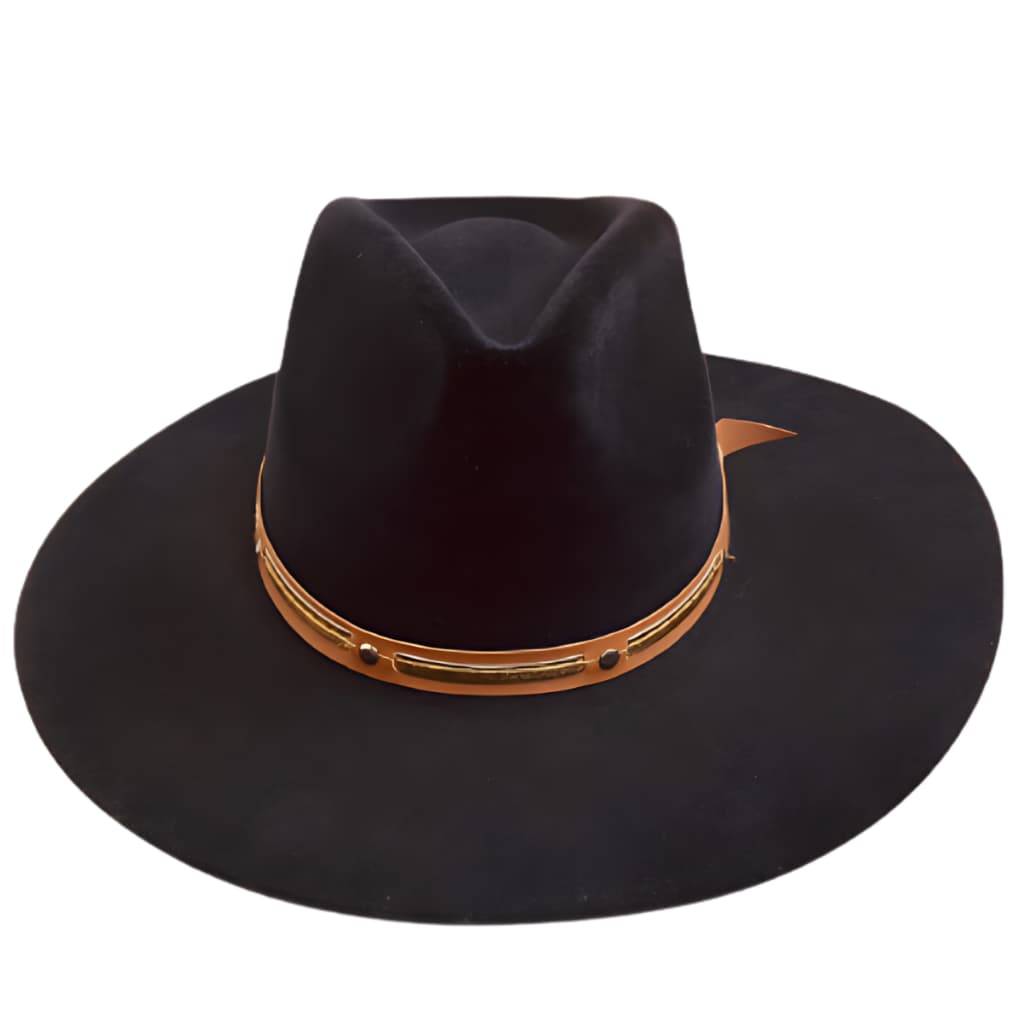 Chapéu Gusttavo Lima 2.0 Estilo Country Vaquejada Fedora Aba Larga 11 Cm Unissex