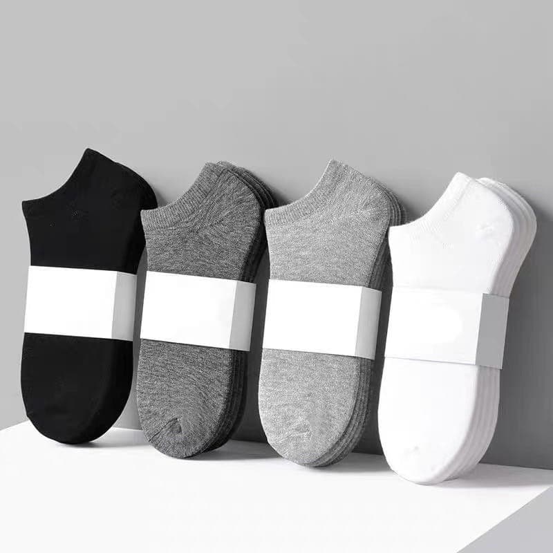 Kit 3 Pares de Meias Soquete Unissex Cano Curto Algodão