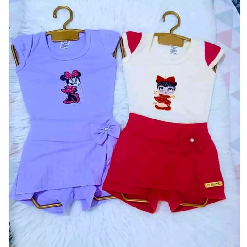 kits 2 conjuntos infantil verão roupas para menina mais vendido