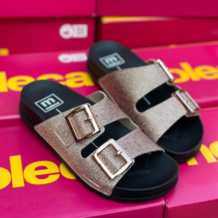 Papete Feminina com Glitter da Moleca Birken Fivelas Original Promoção