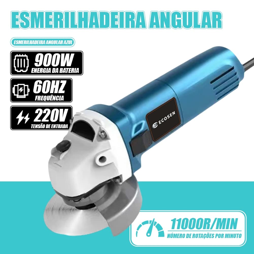 Esmerilhadeira e Lixadeira Angular 900w 115mm 4.1/2 220V/110V