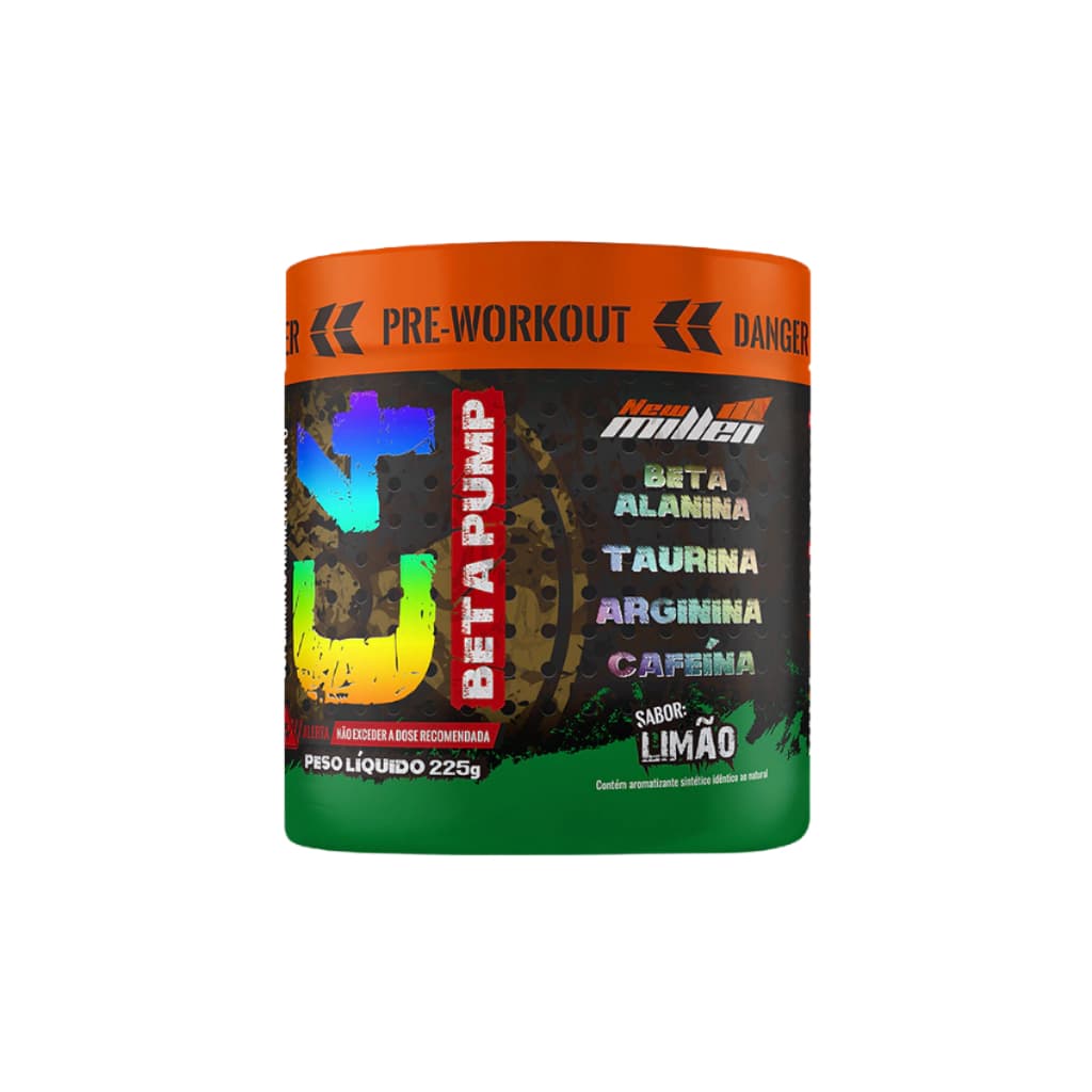 Pré Treino C4 Beta Pump 225g New Millen Eleito 4x Melhor Brasil Energia Foco Performance