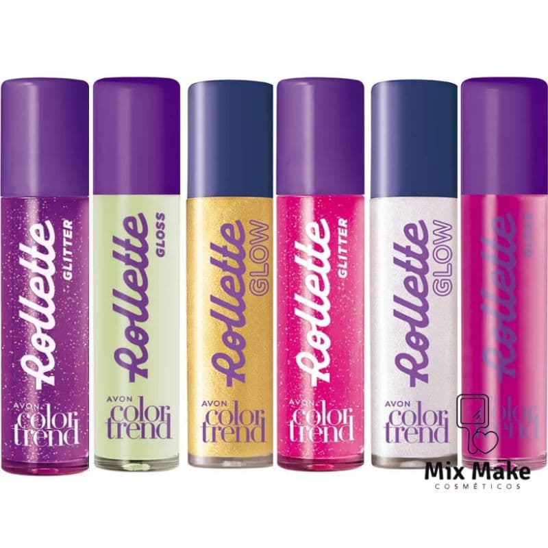 Brilho Labial Rollette Rolete Roll on Gloss Avon Color Trend - Morango Vibes ou Uva Lovers ou Drink de Amora ou Menta