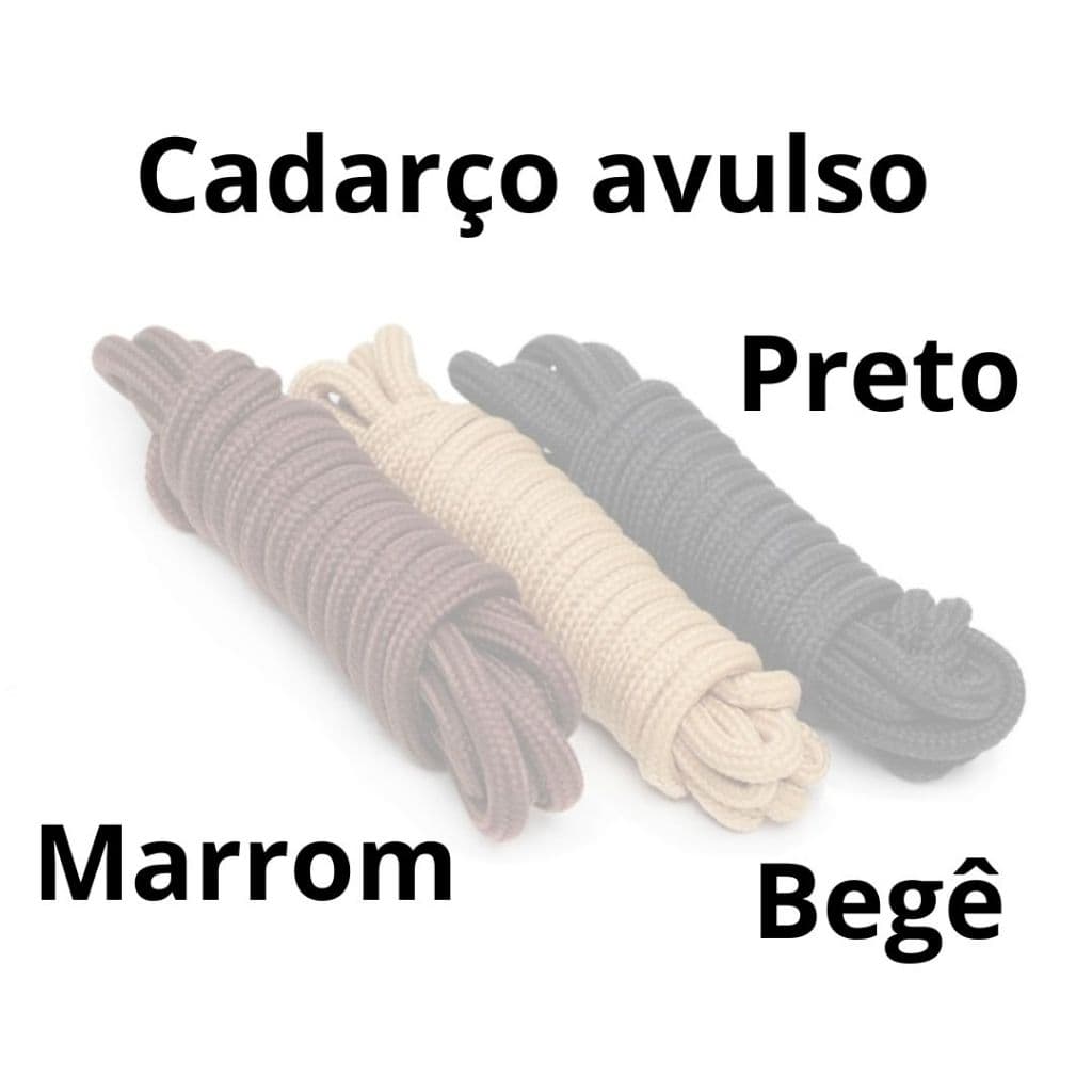 2 pares Cadarço Avulso para bota coturno tênis sapato cores preto / marrom / begê / branco