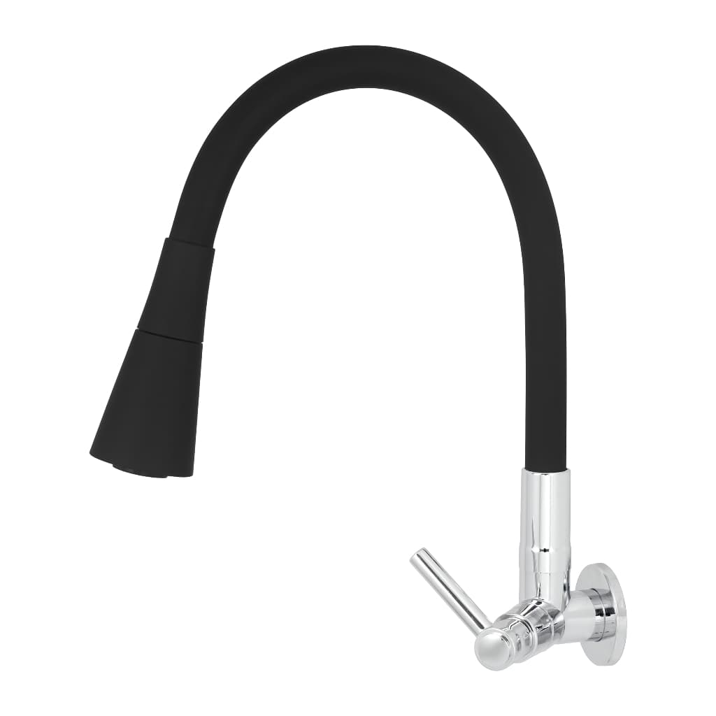 Torneira Gourmet Cozinha Flexível Emborrachado Preta Abs (2MODELOS DE INSTALAÇAO MESA E PAREDE)