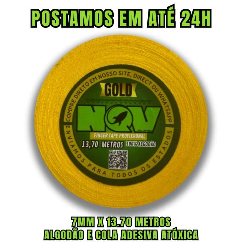NQV Finger Tape GOLD de 13.7metros de NQV Tape para Jiu-jitsu/judô