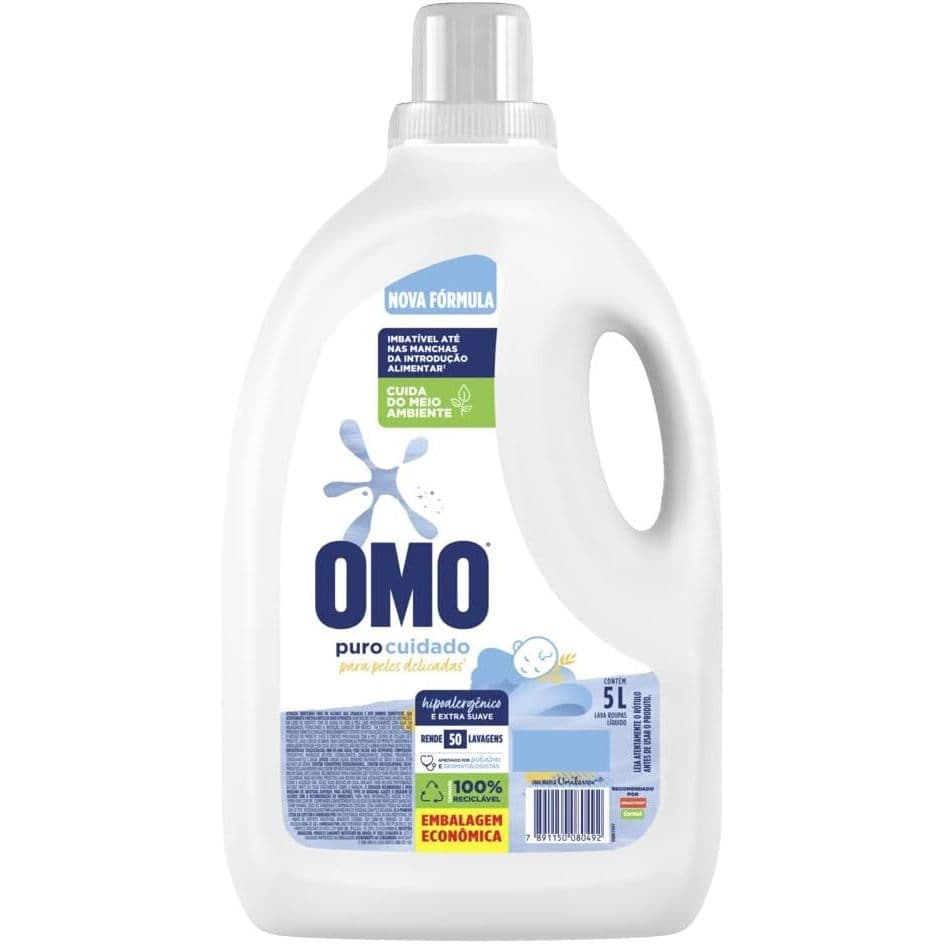 OMO Sabão Líquido Omo Puro Cuidado 5L