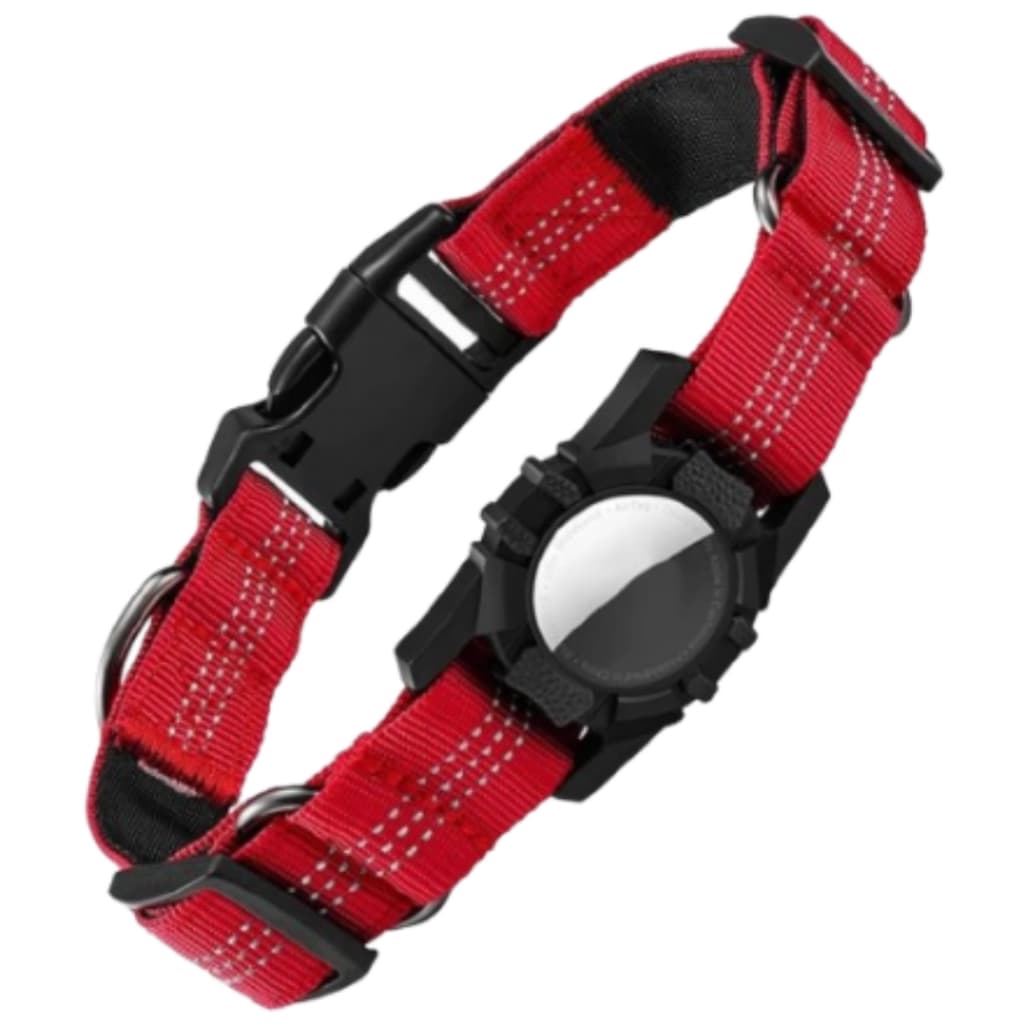 KIT 2 Coleira Localizadora Encaixe Para Air Tag Rastreamento Pet Reflexiva COLLAR DURAVEL 30CM