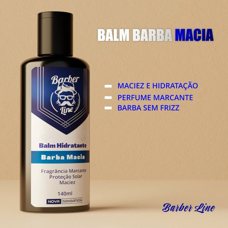 Balm Para Barba Macia e Cheirosa Anti Caspa Mega Hidratação