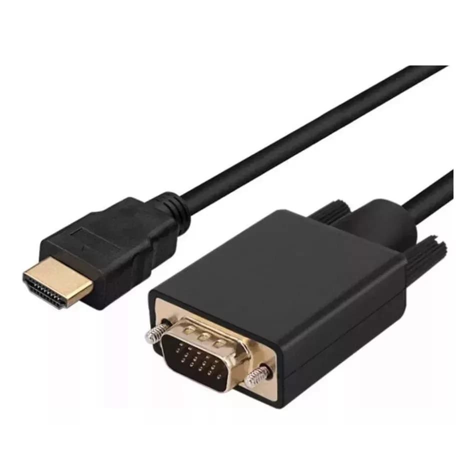 Cabo Conversor Hdmi Macho X Vga Macho 1.8 Metros - Ativo c/Audio