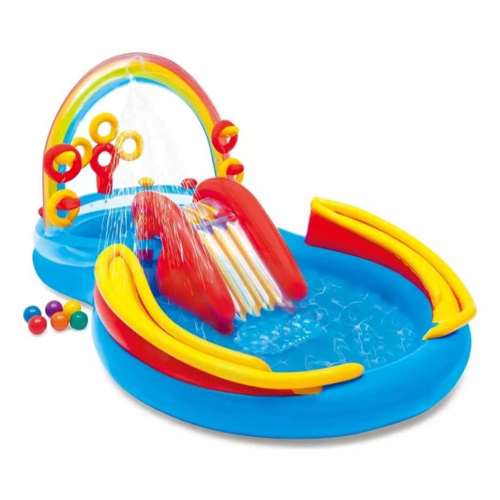 Piscina Playground Infangil Arco Íris Intex 227 Litros Inflável