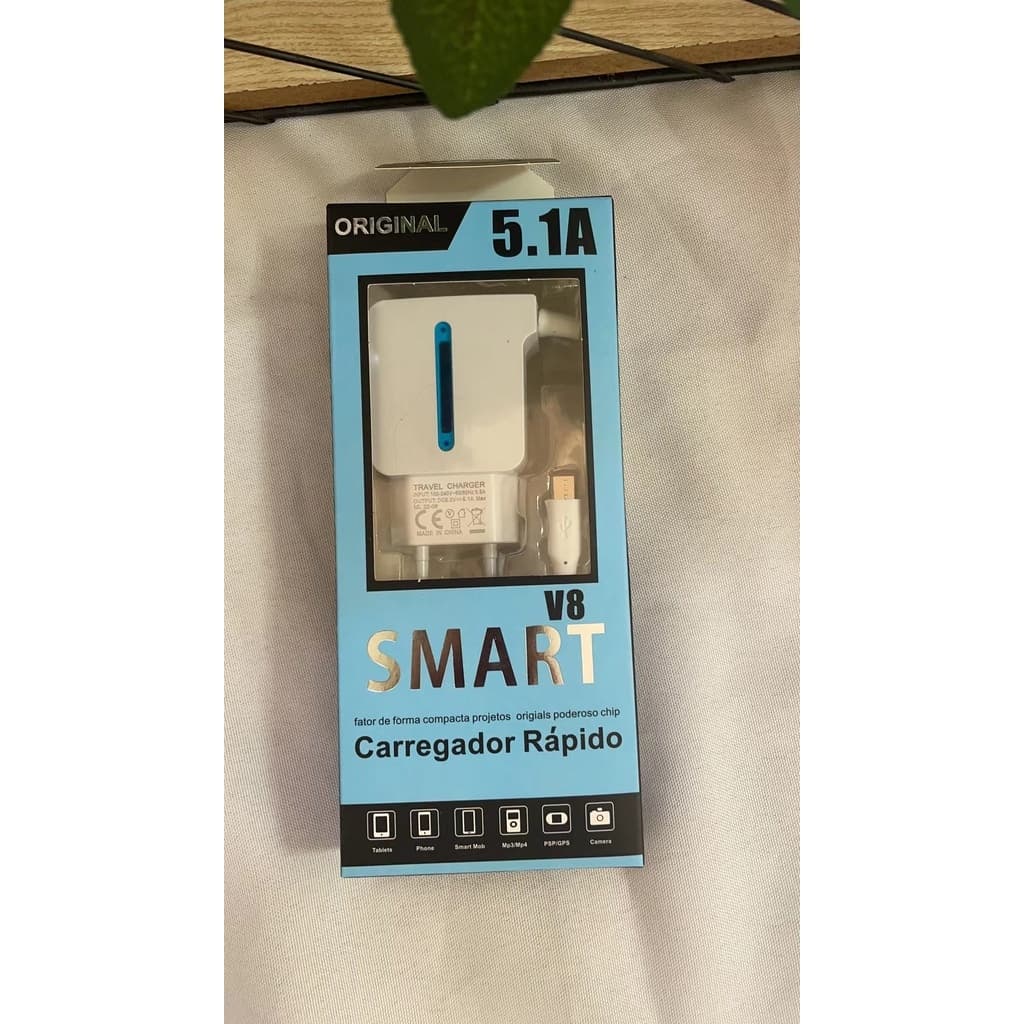 Kit Atacado - Carregador Turbo celular Ultra rápido 5.1 V8 barato entrada micro usb (v8)- Excelente Qualidade- envio imediato
