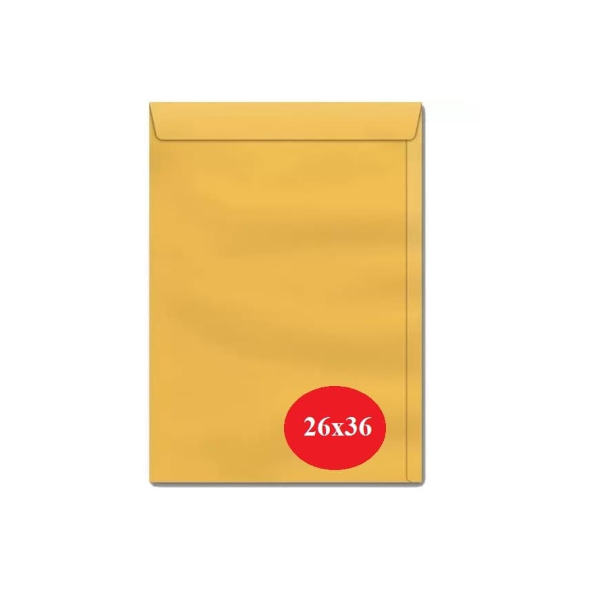Envelope 26x36 Ouro 50/100 documento saco papel kraft pardo 26x36cm marrom branco ouro