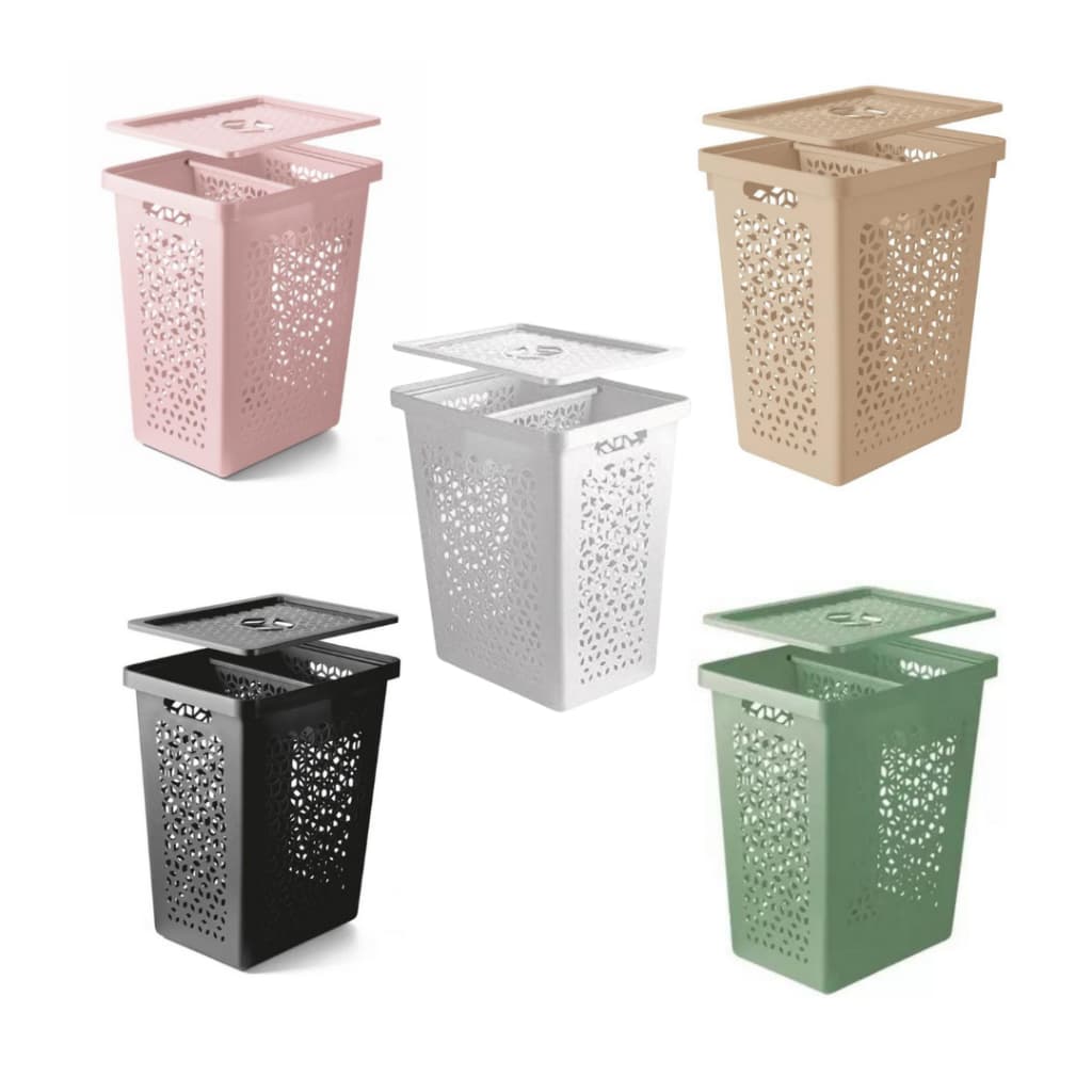 Cesto Organizador Roupas Multiuso 55Litros + Cesto Interno UZ Lindo & Resistente