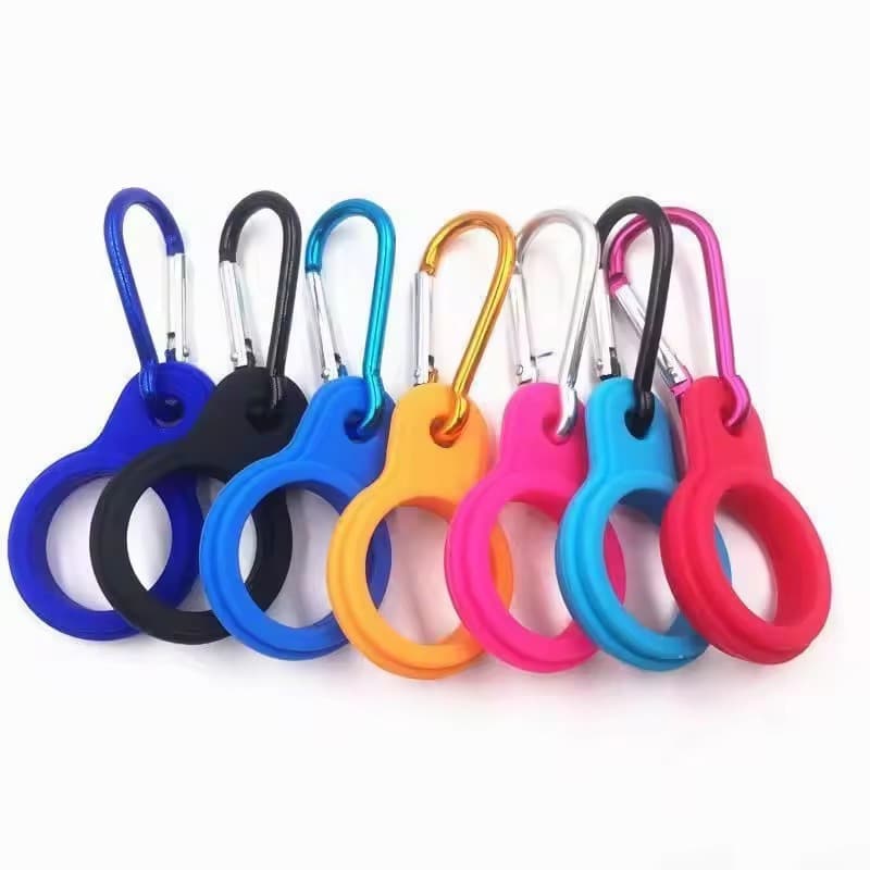 Chaveiro Suporte para Garrafa com Mosquetão Suporte de Silicone para Carregar Garrafa Camping
