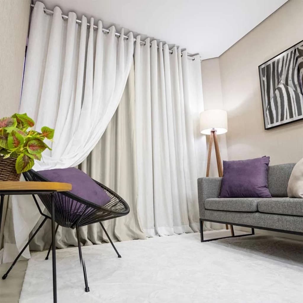 Cortina Gaze de Linho com Blackout 70% Vedação em tecido Luxo