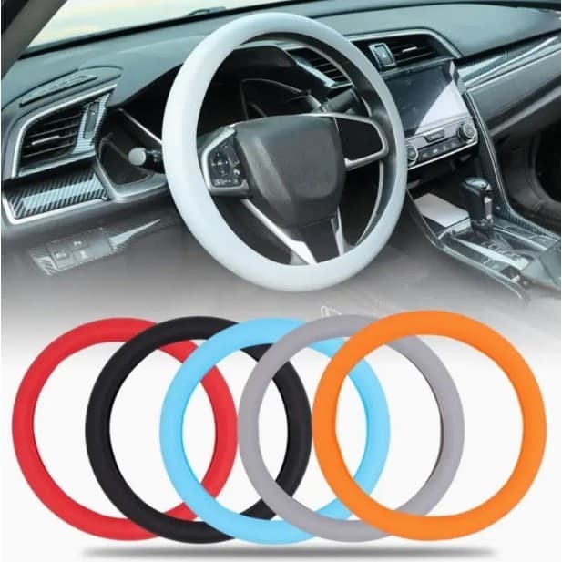Silicone Capa De Para Volante De Carro Antiderrapante 33-40CM Protetor Universal De