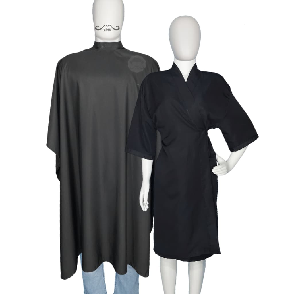 Kit 16 Quimonos + 12 Capas de Corte em Microfibra Não Mancha Com Pó Descolorante Robe de Estética