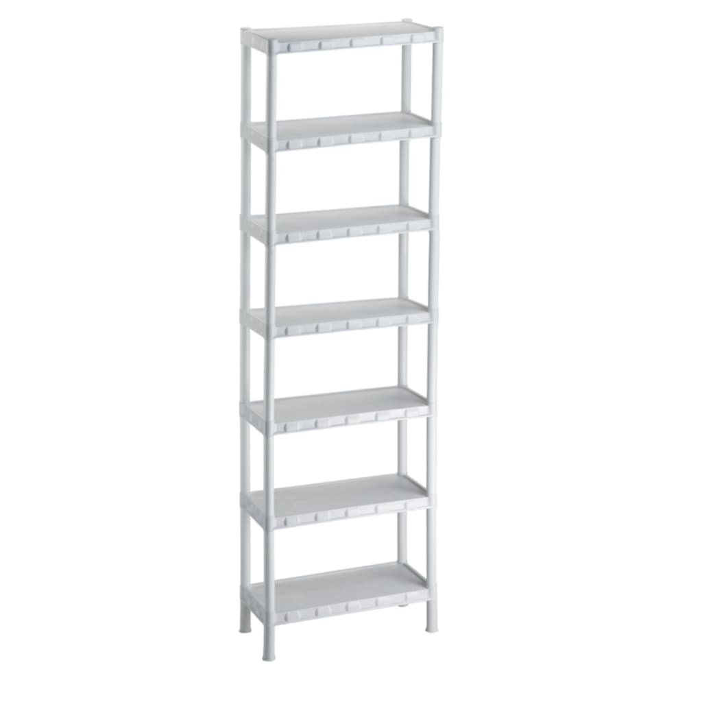 Estante Prateleira Modular Multiuso Organizadora Plástico Branca com 7 Prateleiras - Com Pezinhos
