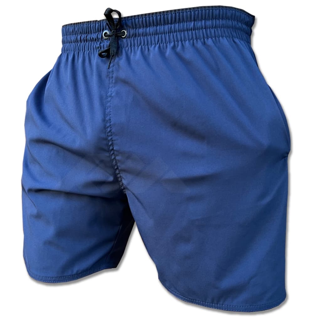 Short Bermuda Vermelho Com Bolso e Elastano Para Treino Piscina Academia