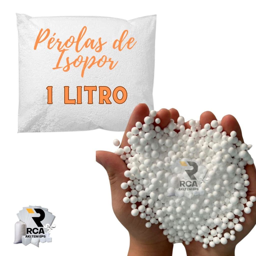 Bolinhas de Isopor Pérolas de EPS para Artesanato e Almofadas 1 litro