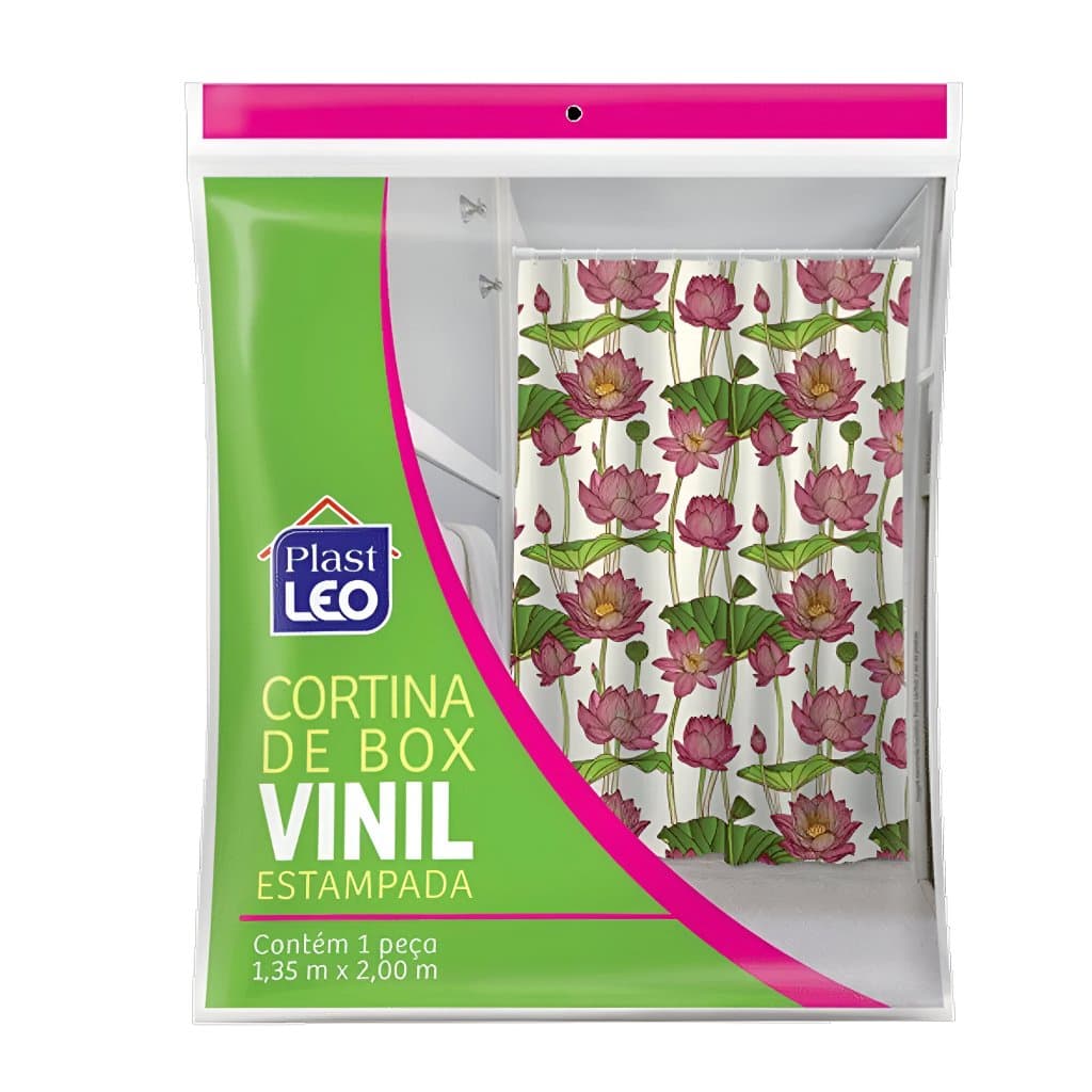 Cortina Estampada Para Box Banheiro Vinil