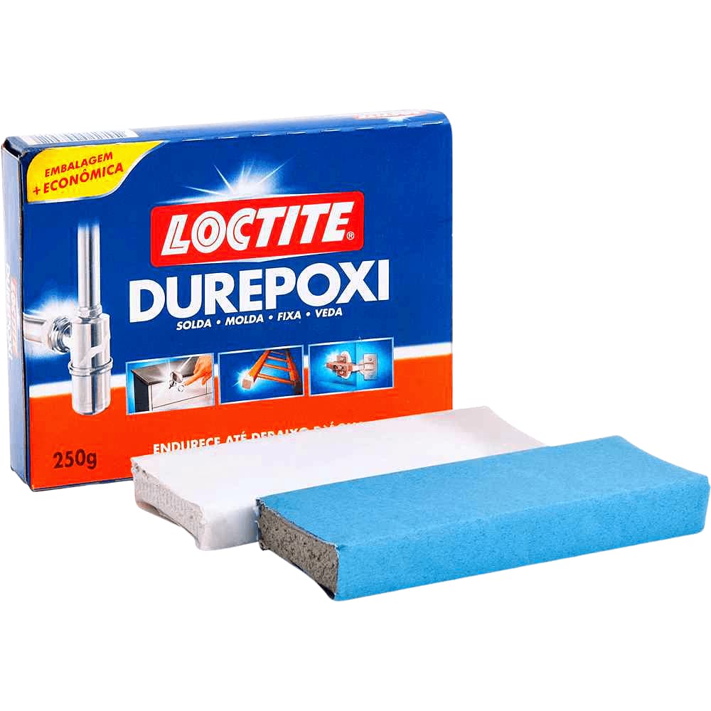 Durepoxi Loctite 250g Massa Epóxi Adesivo Cola Cinza para Reparos