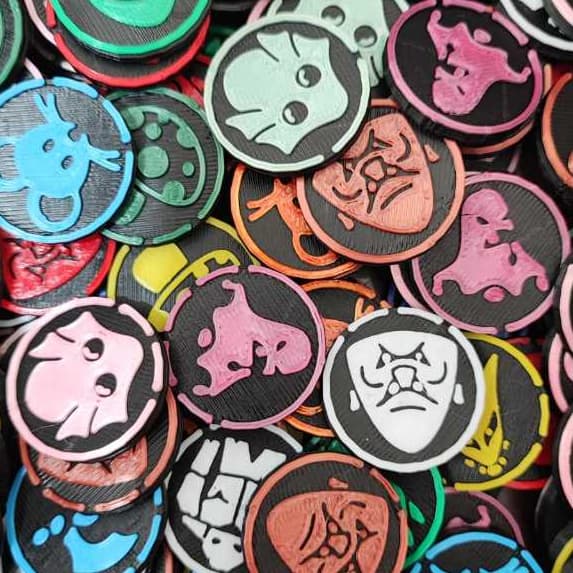 Fichas Token Peças para RPG e Jogos de Tabuleiro - Carcassone Catan D&D Monopoly Uno Ticket to Ride
