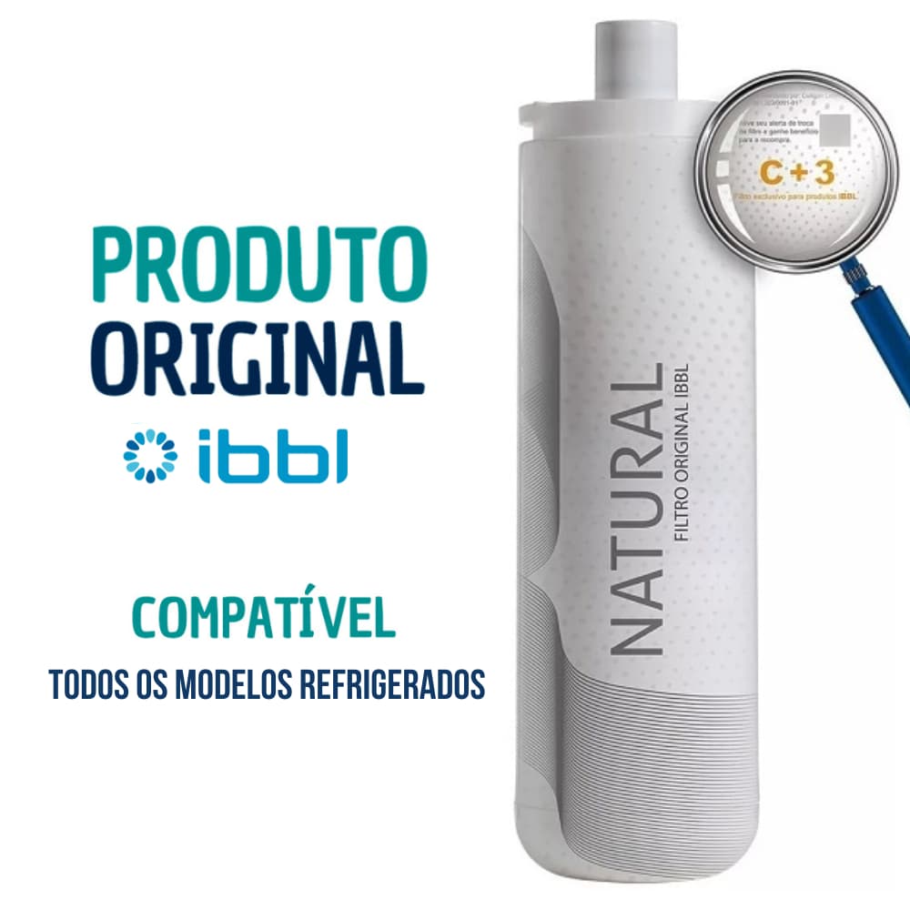 Refil Filtro Vela Natural C+3 Purificador de Água IBBL Original