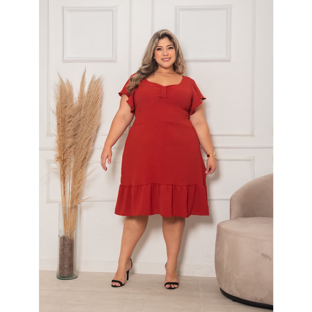 Vestido Plus Size Midi Moderninha duna PL01