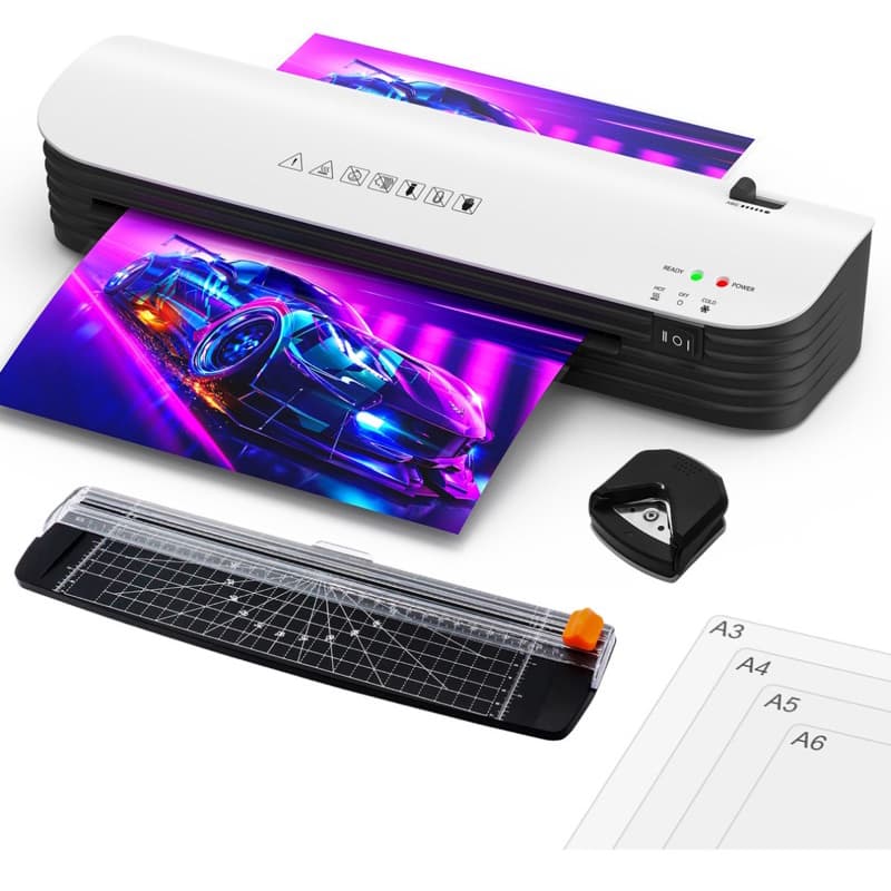 Laminadora E Plastificadora A3/a4/a5/a6 + 12 Folhas Plastico
