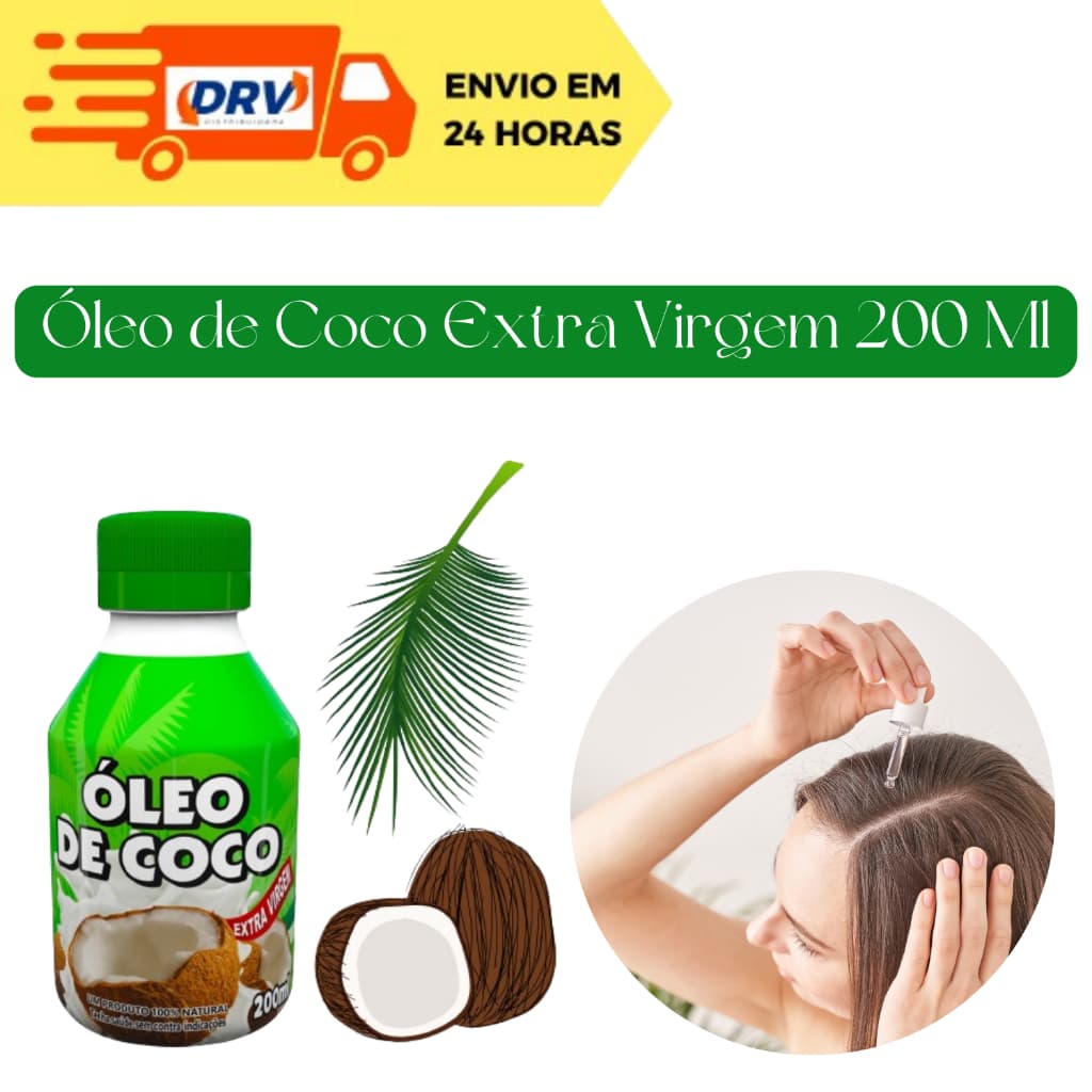 Óleo de coco extra virgem 200 ml