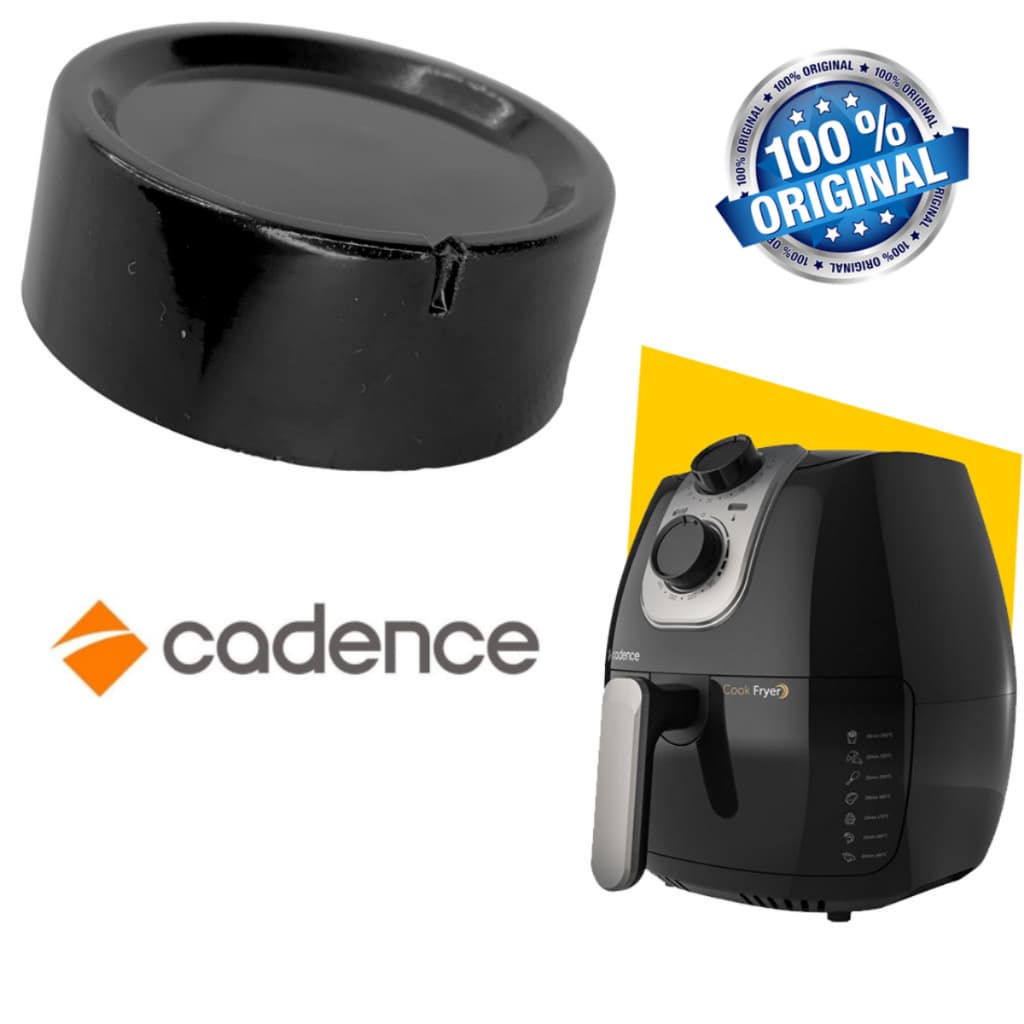 Botão Timer Preto Fritadeira Air Fryer Cadence Original