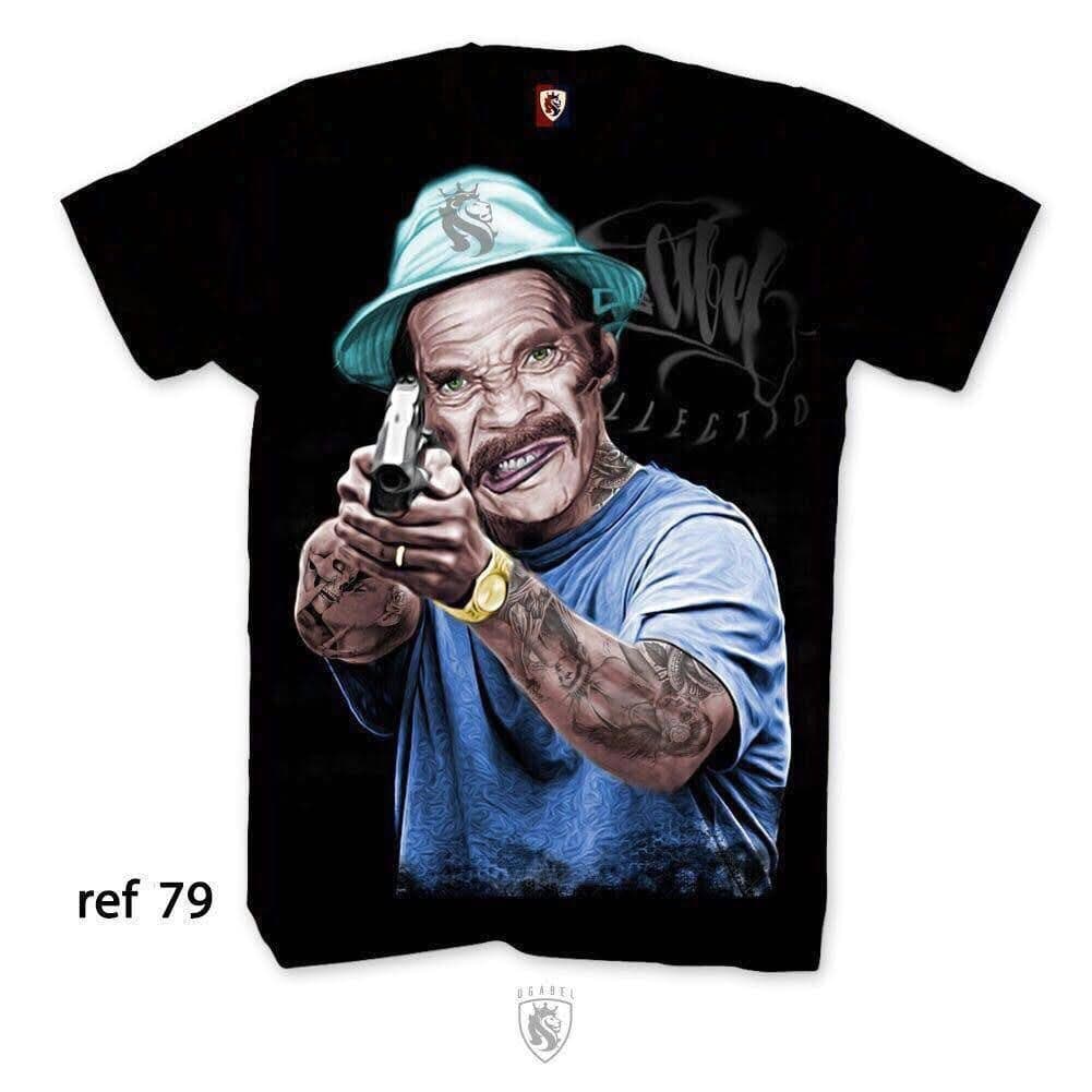 Camisa Anime Adulto SR Madruga 100% Algodão