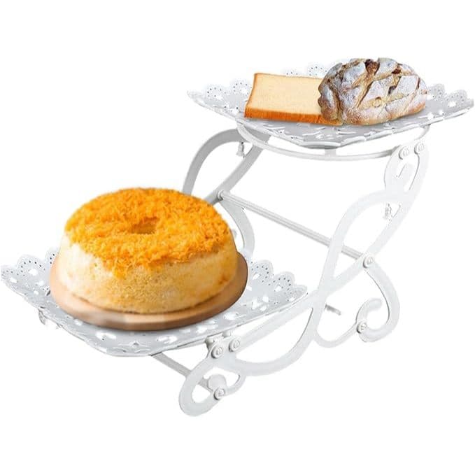 Pratos Para Doces De Festa 2 Andares Expositor De Mesa Para Café Da Manhã Fruteira Bandeja