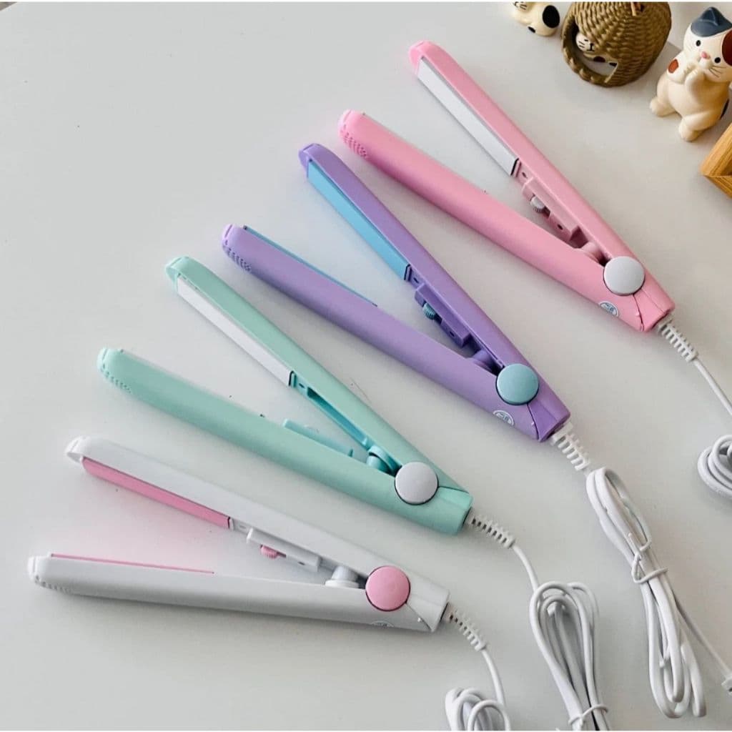 Mini Chapinha Prancha De Cabelo Portátil Com Case Transporte Bivolt Estojo