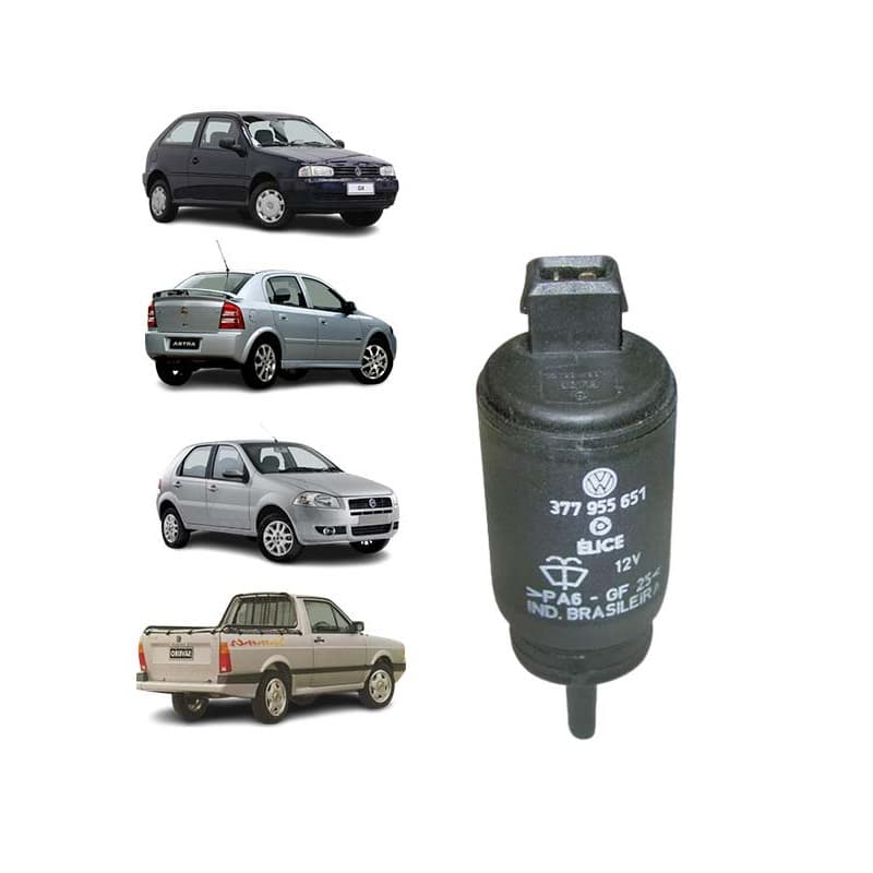 Bomba Limpador Parabrisa 12V Gol/Palio/Astra/Saveiro/Ka 1.6 MI Cl 1997 A 1999