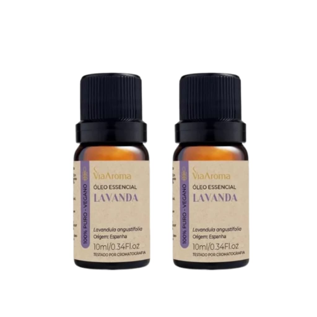 KIT 2 OLEOS ESSENCIAIS AROMATERAPIA VIA AROMA 10ML