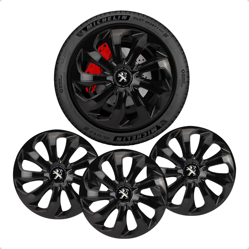 Jogo 4 Calota Aro 15 Esportiva Peugeot 206 207 208 307 308