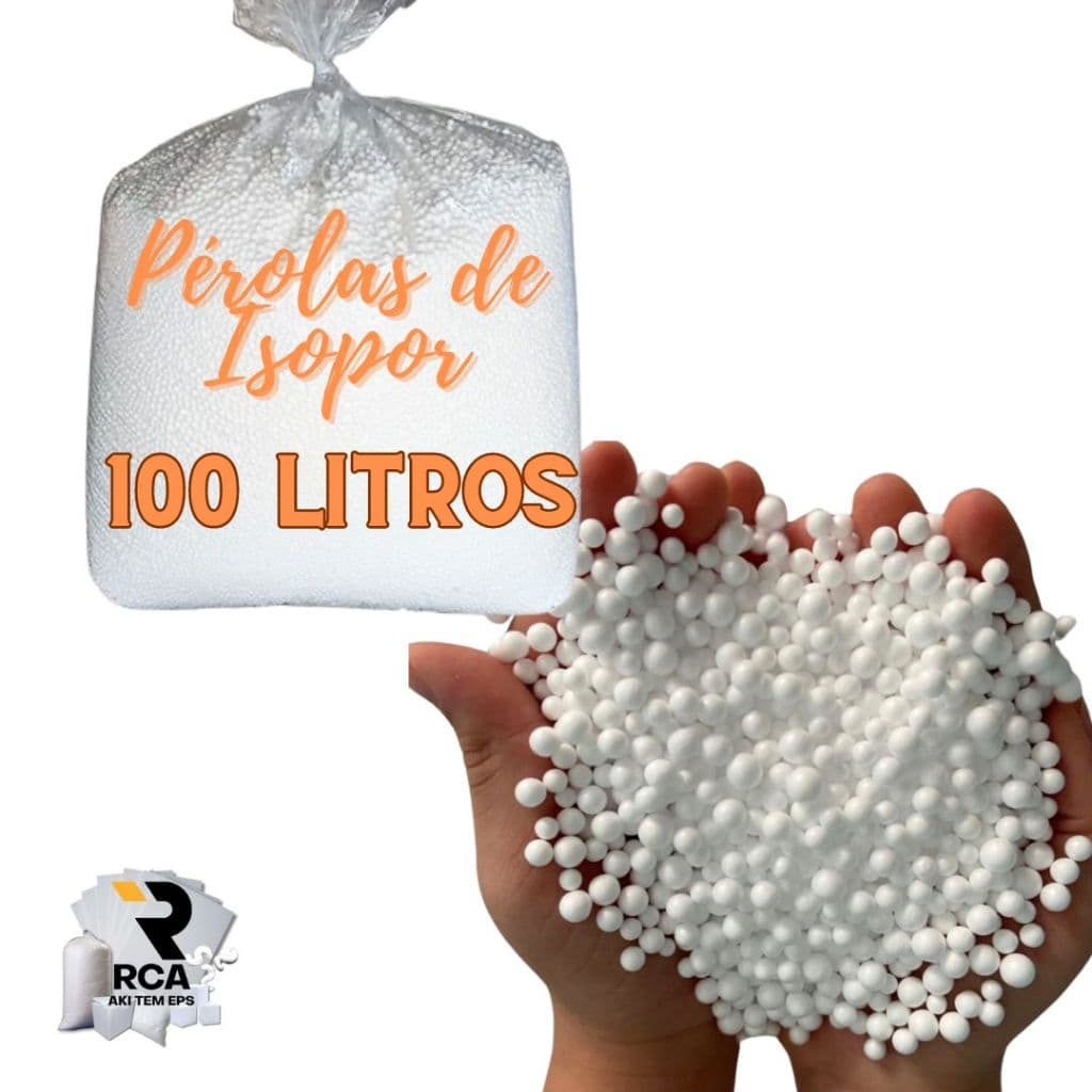 Bolinhas de Isopor Pérolas de EPS para Artesanato e Almofadas 100 litros