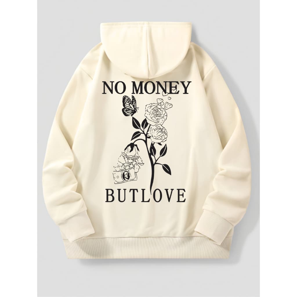 Moletom Canguru Unissex Masculino e Feminino Flanelado Blusa de Frio No Money But Love Confortável