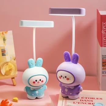 Luminária Mini Abajur de Mesa Sem Fio Recarregável Led USB