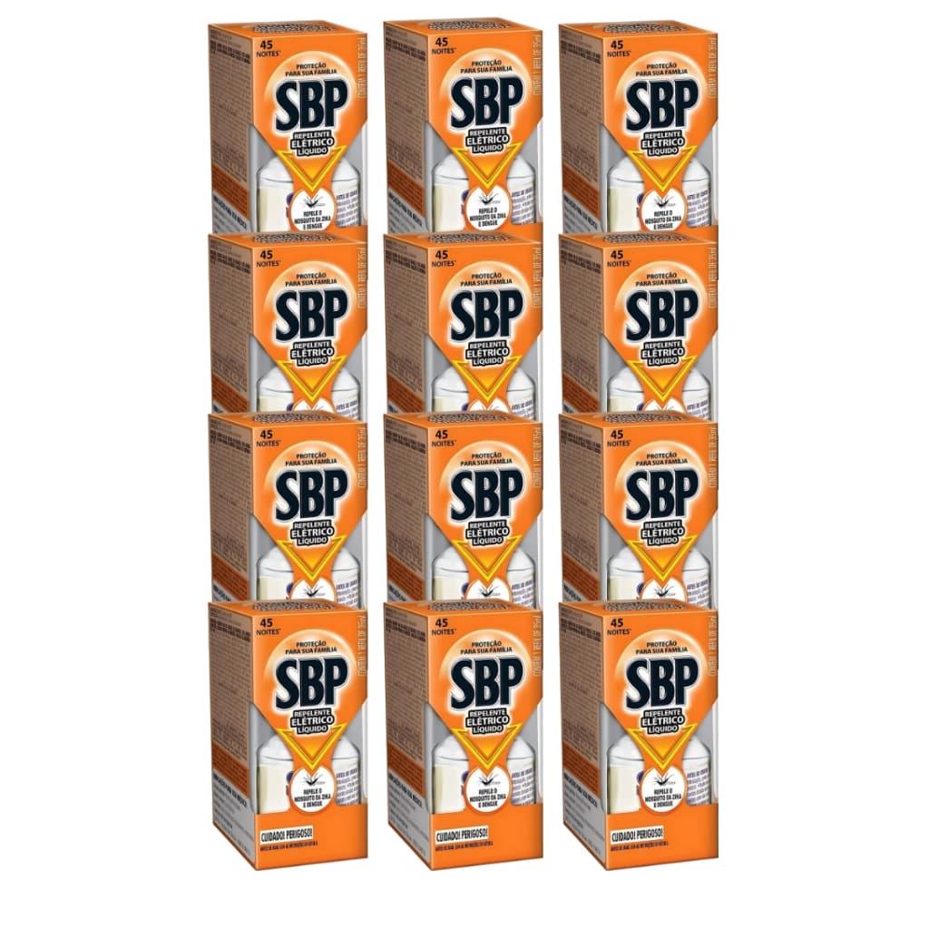 Kit 12 Refil Repelente Elétrico Sbp Mata Pernilongo Dengue