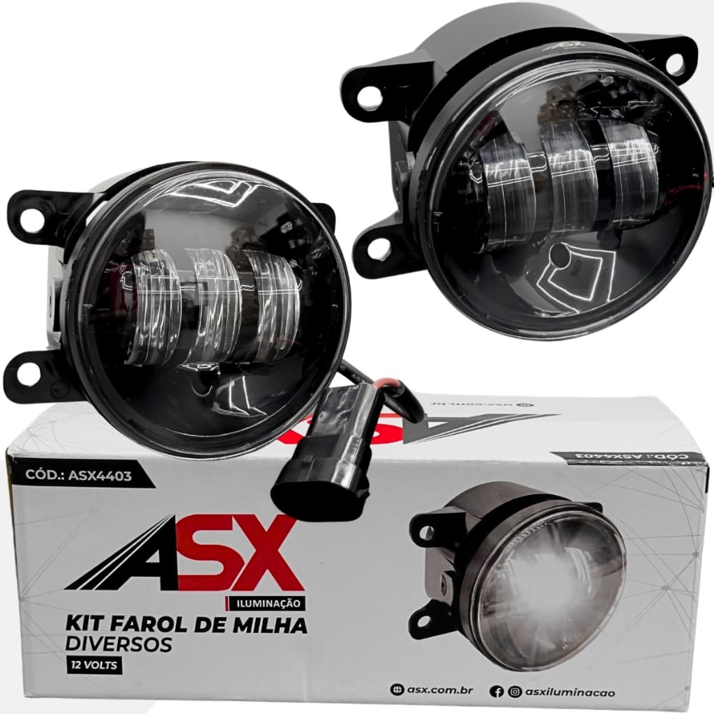 Kit Farol De Milha Diversos Led 6000K 5.000 Lumens 40 Watts Led Farol De Carro Projetor De Milha Ultra Led Super Led